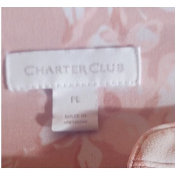 Charter Club Pale Pink Pin Tuck Peasant Blouse with Sheer Bell Sleeves Womens PL - Picture 6 of 8